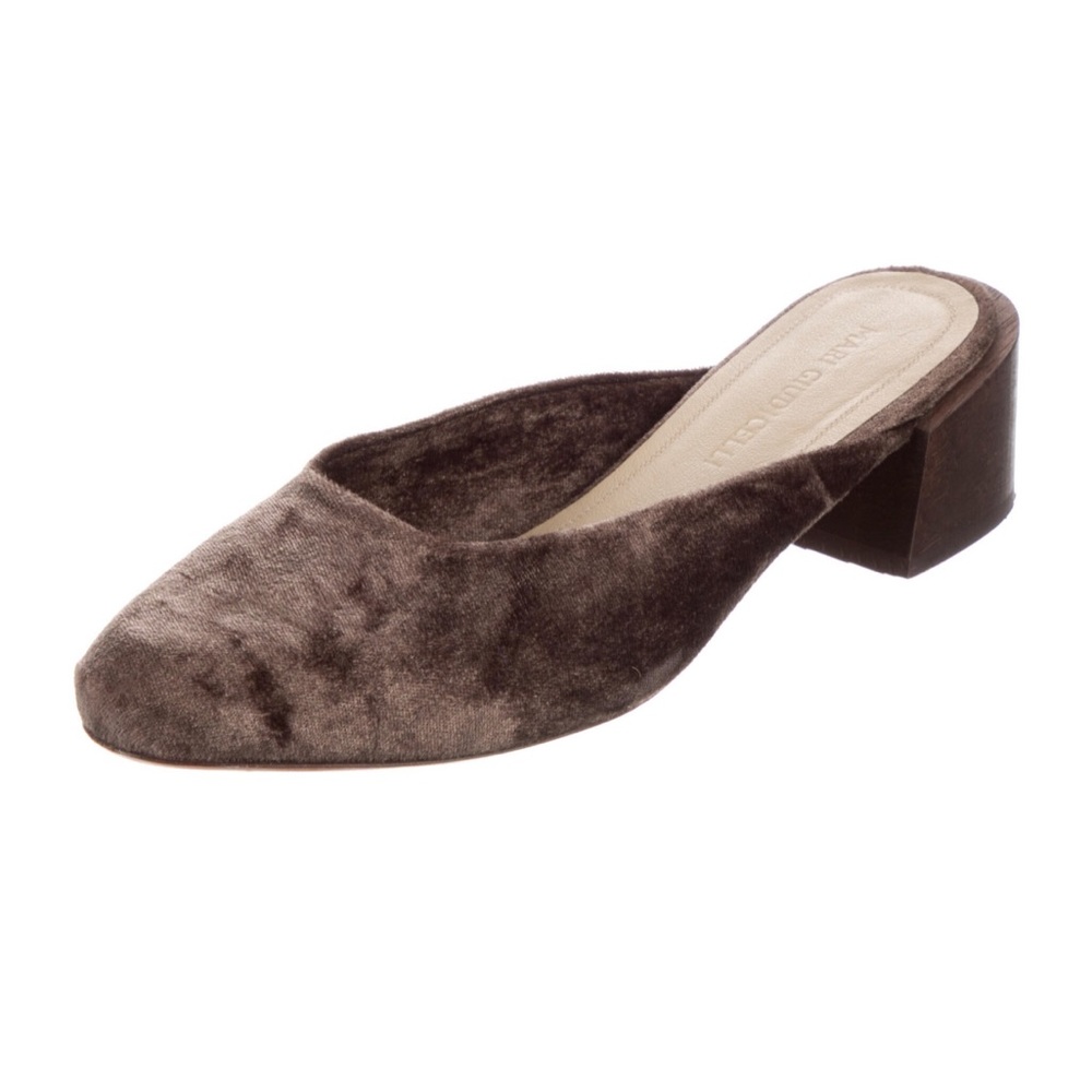 Mari Giudicelli Grey & Brown Mules - Size 7 (IT 37) ✨